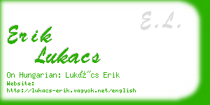 erik lukacs business card